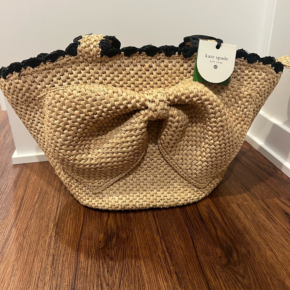Kate Spade x Target Tan Woven Tote Bag NWT